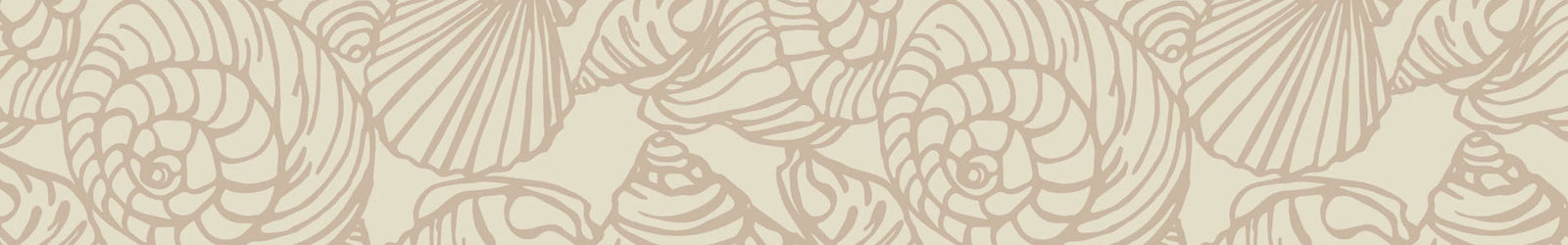 Shellfish wallpaper pattern banner image in sandy beige