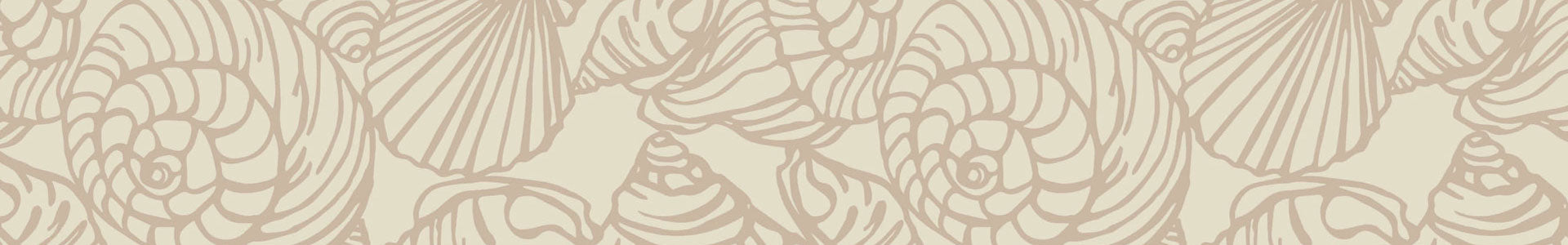 Shellfish wallpaper pattern banner image in sandy beige