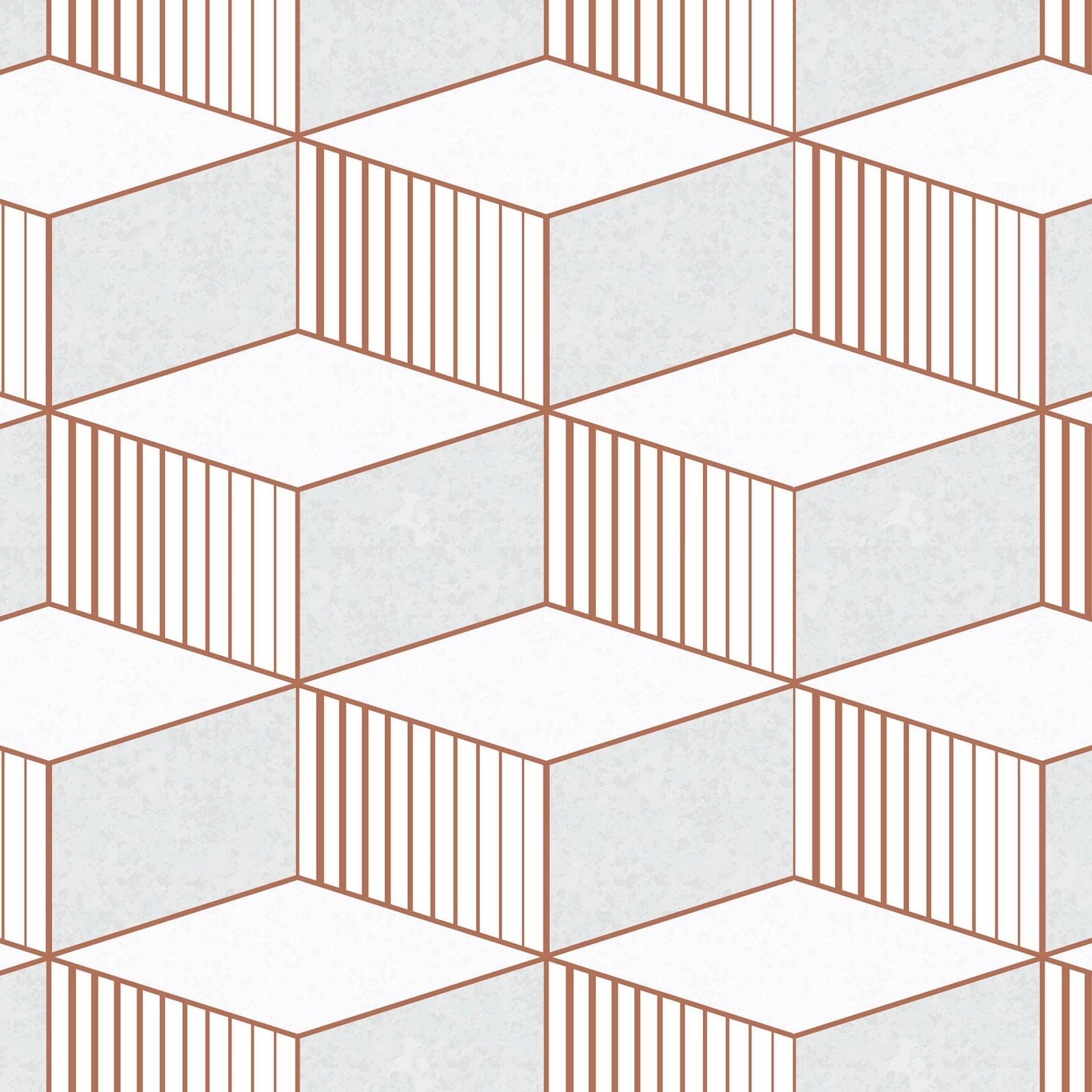 geometric angles boxes in cinnamon, reminiscent of MC Escher