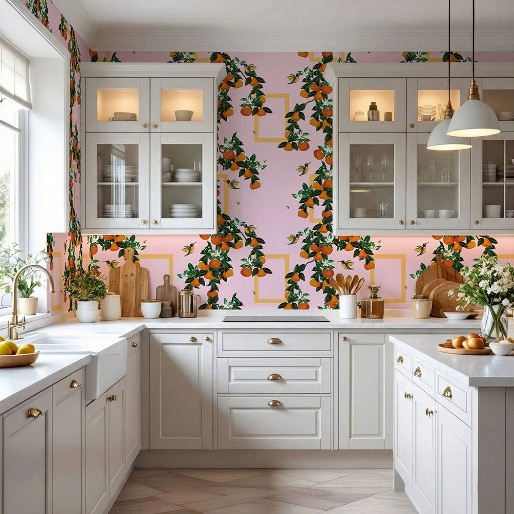 The Birds, The Bees And The Squeeze Wallpaper - Desert Poppy Paper Co.