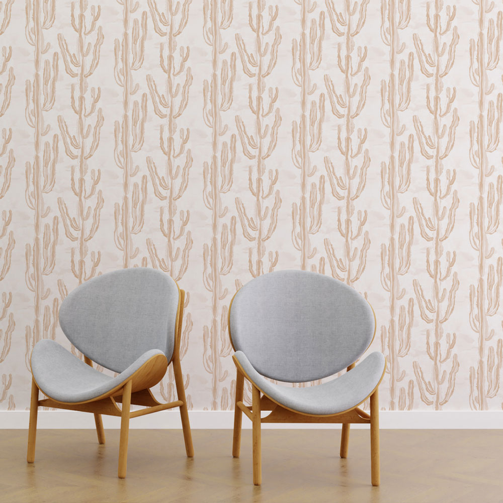 Cactus Bark Beige Room Mockup