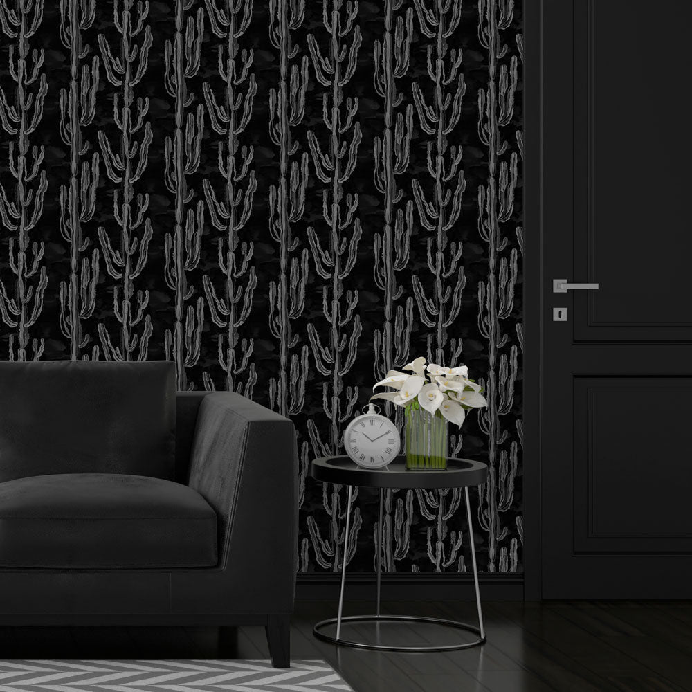 Cactus Bark Black Room Mockup