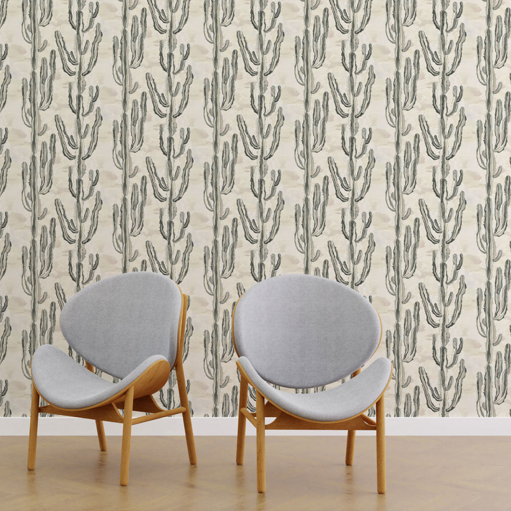 Cactus Bark Dark Green Room Mockup