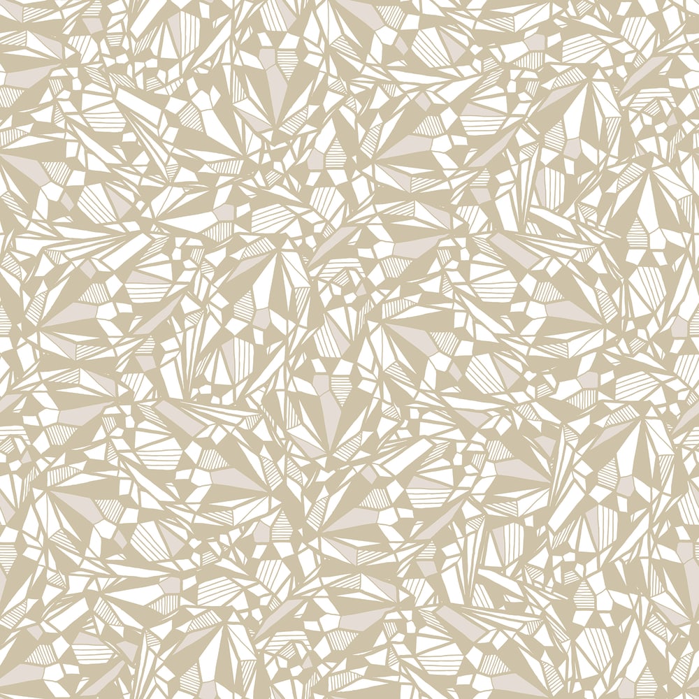 Crystaline rock formation wallpaper pattern in beige