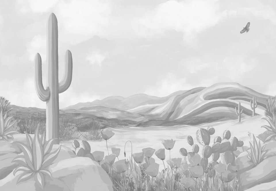 DesertScape Overcast Greyscale Swatch