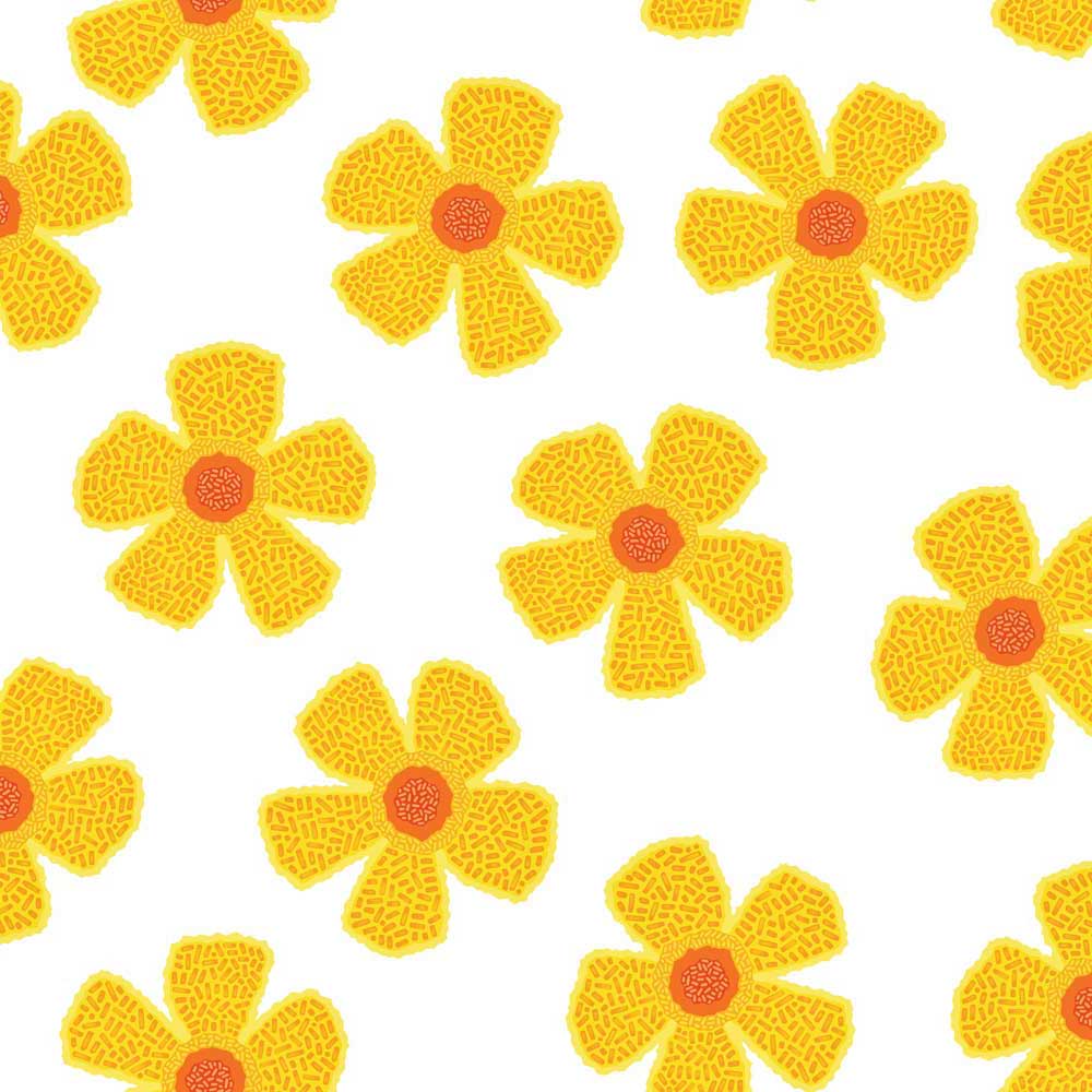 Poppy Blanket Full Scale White Swatch