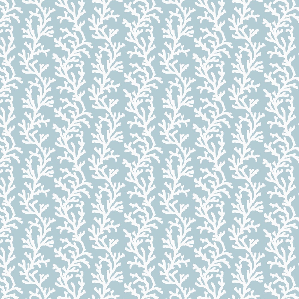 Sea Coral wallpaper pattern, white on ocean