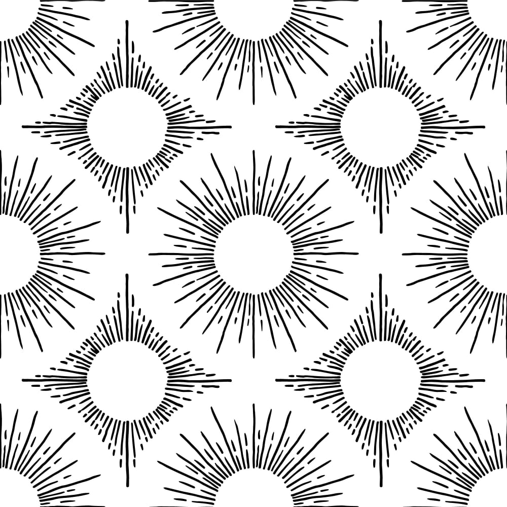 You Are My Sol Mate wallpaper pattern in black over white